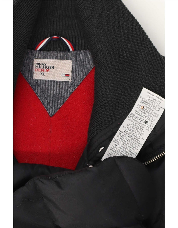 Colete acolchoado feminino Tommy Hilfiger UK 18 XL azul marinho poliéster
