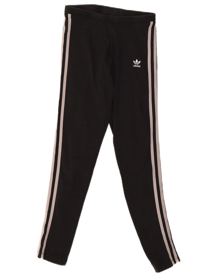 Leggings Adidas Femininas UK 8 Pequenas Algodão Preto
