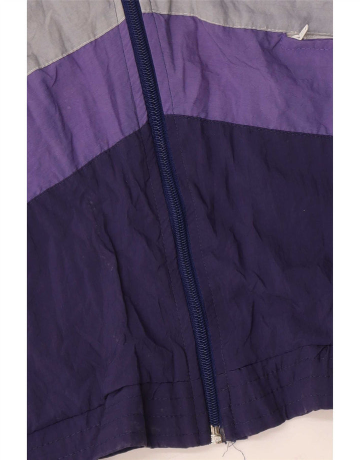 Jaqueta superior de agasalho masculino leopardo médio roxo colorblock nylon