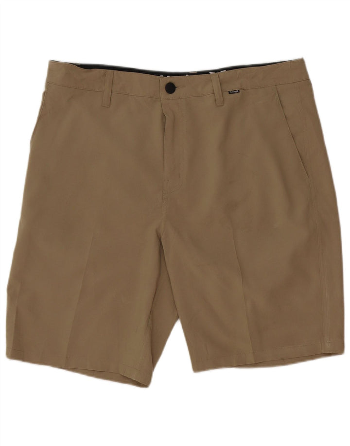 Hurley Mens Chino Shorts W34 Grande Poliéster Cáqui