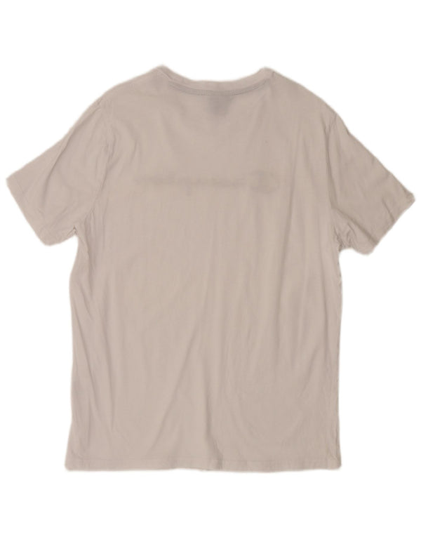 Champion Mens Graphic T-Shirt Top Large White Cotton