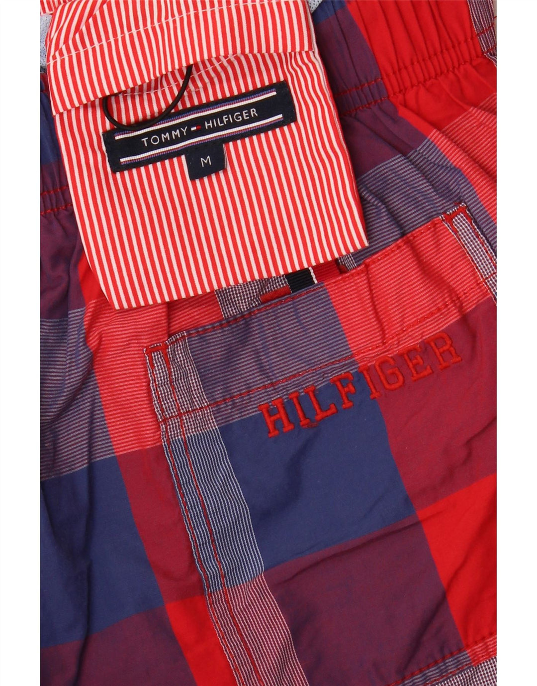 Shorts de natação masculino TOMMY HILFIGER médio xadrez multicolorido