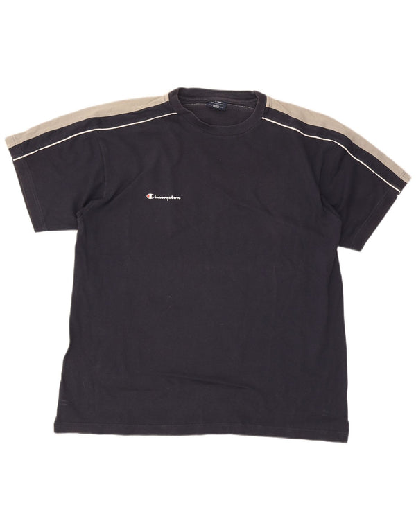 Camiseta masculina Champion Top 2XL azul marinho colorblock