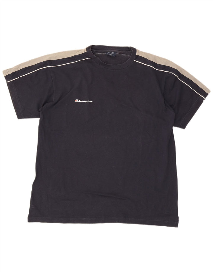 Camiseta masculina Champion Top 2XL azul marinho colorblock