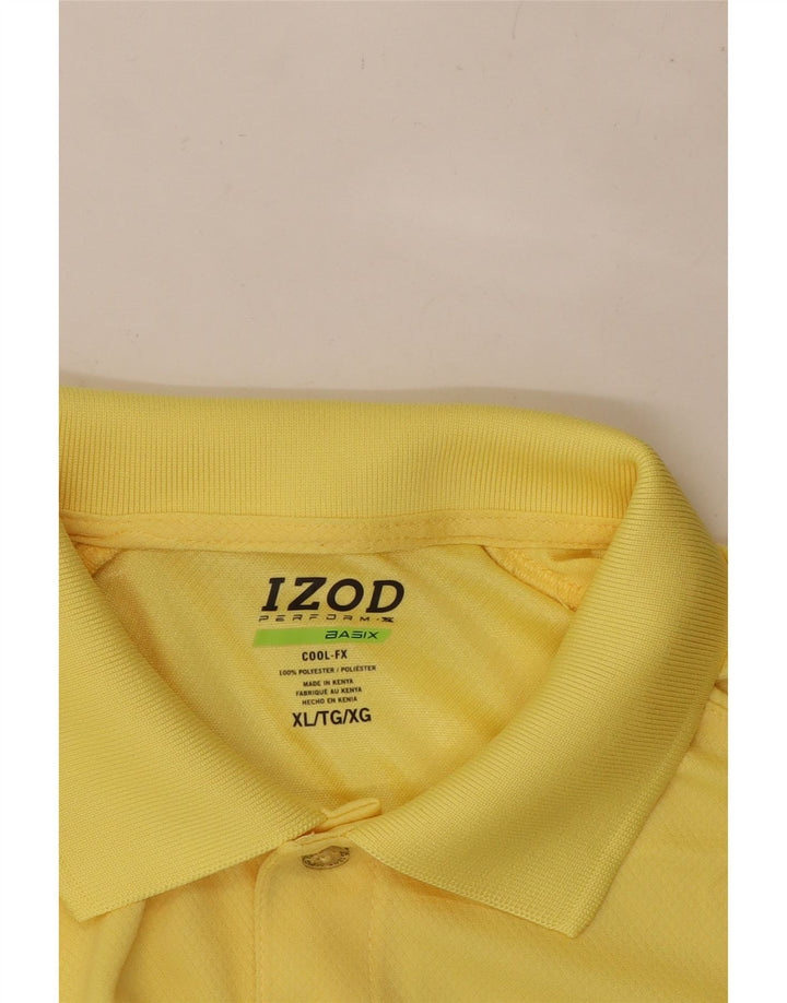 Camisa polo masculina de golfe IZOD XL poliéster amarelo