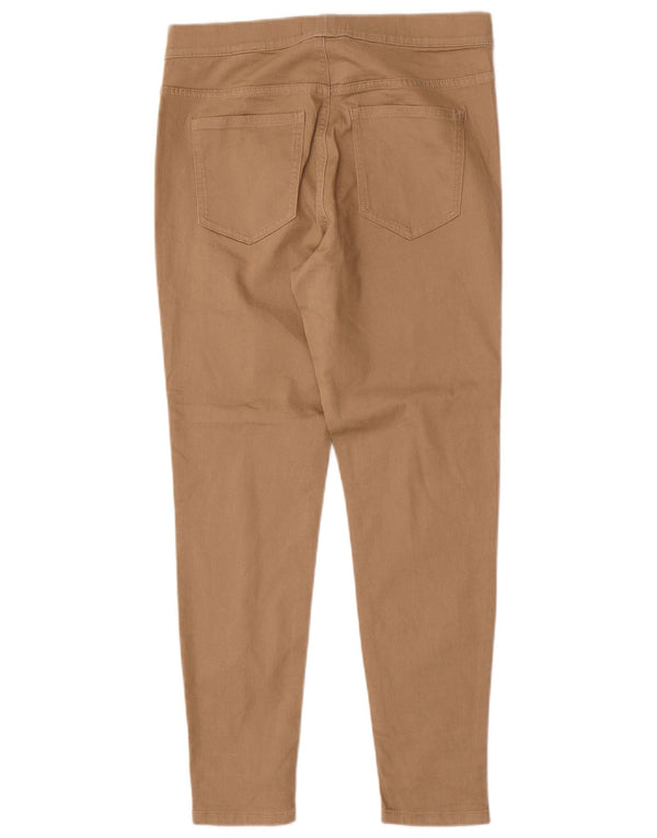 Calça feminina Marks & Spencer Jegging casual Reino Unido 12 médio W30 L26 bege