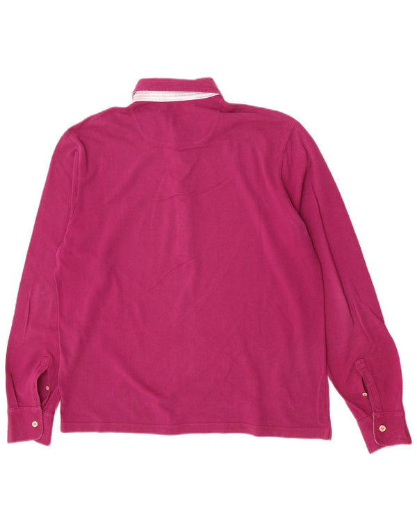 Camisa polo masculina de manga comprida Brooksfield IT 52 grande algodão rosa