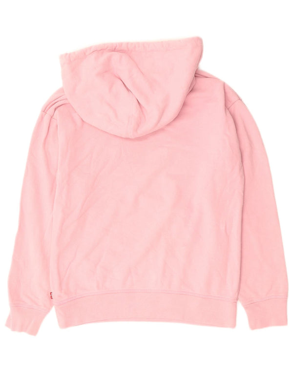 Suéter com capuz gráfico oversized feminino Levi's UK 6 XS algodão rosa