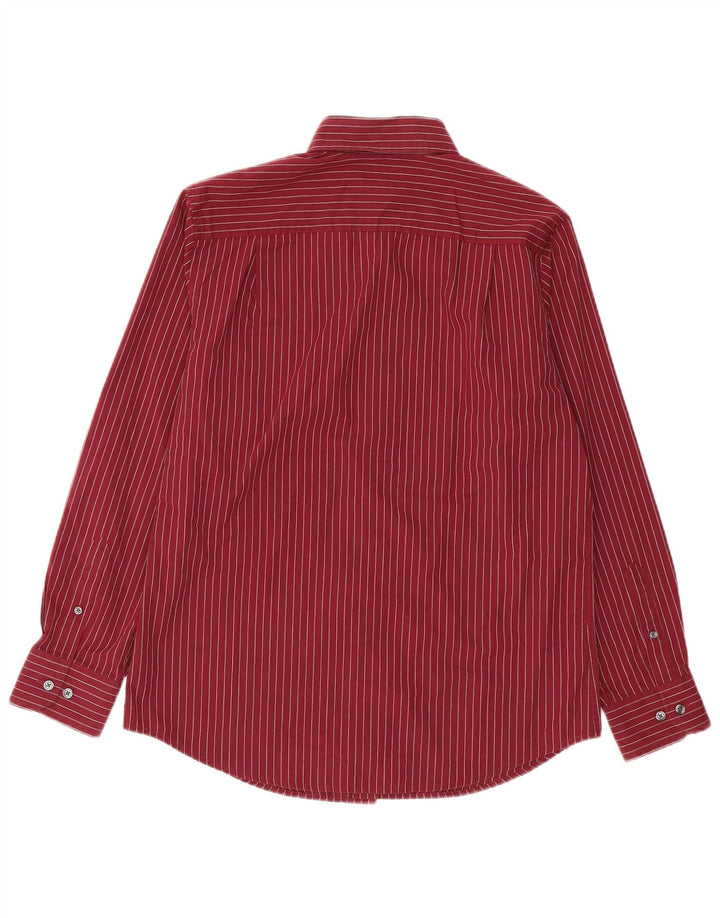 Camisa masculina DOCKERS tamanho 15 1/2 algodão risca de giz médio Borgonha