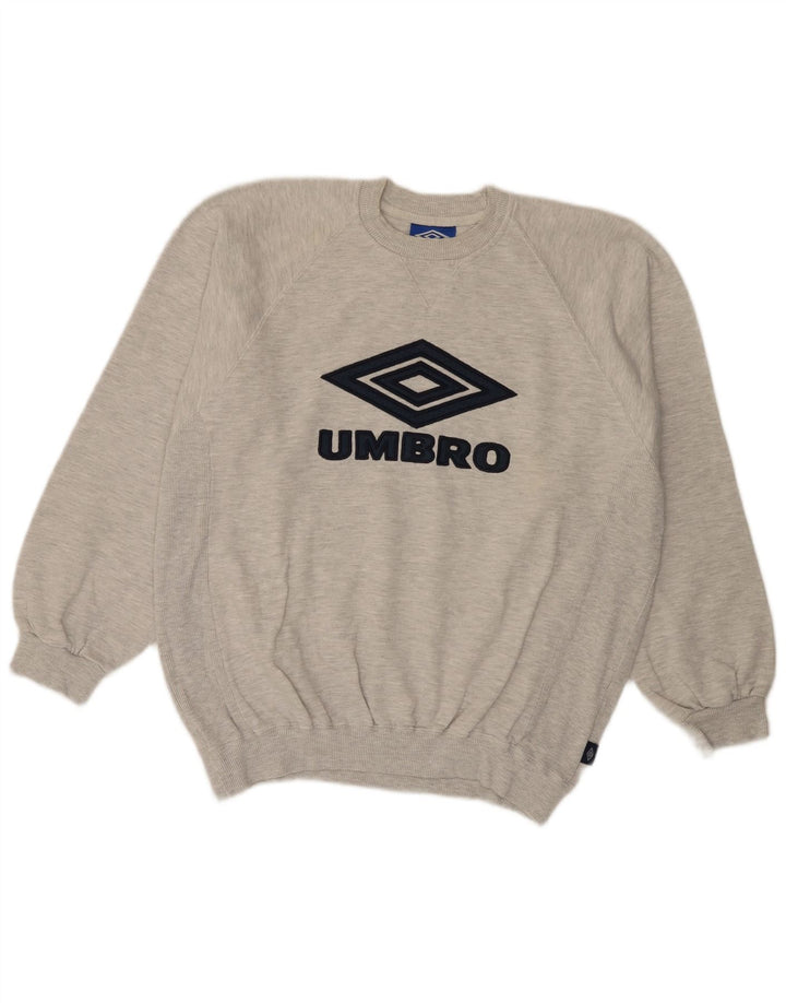 UMBRO moletom gráfico masculino jumper grande algodão manchado cinza