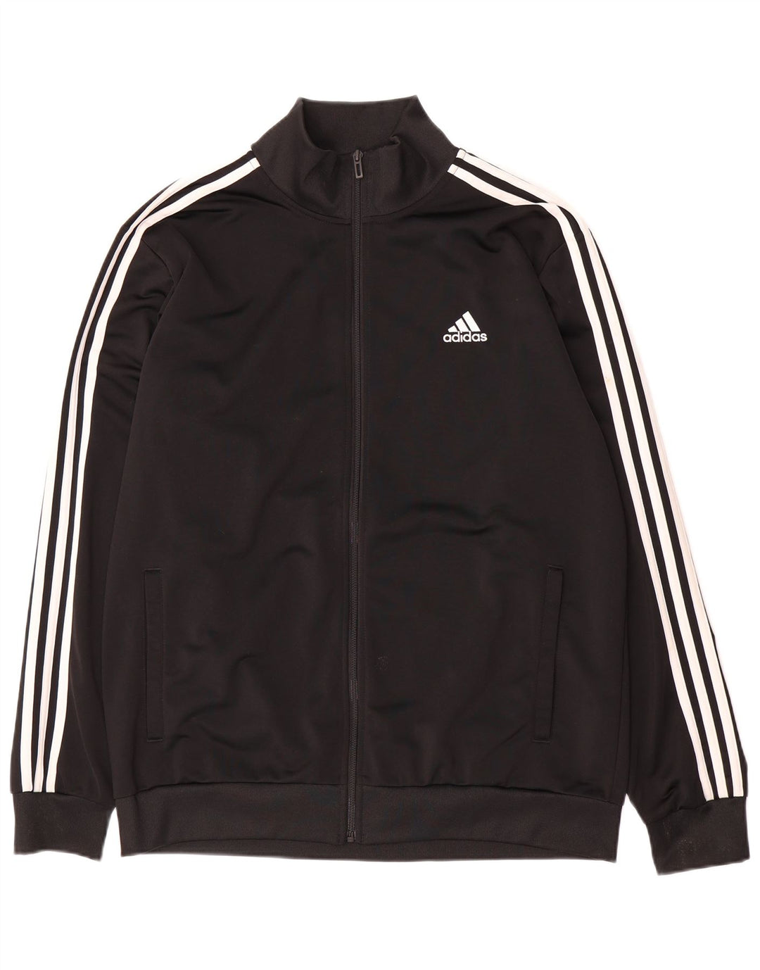 Adidas Mens Treino Top Jaqueta Grande Poliéster Preto Esportes