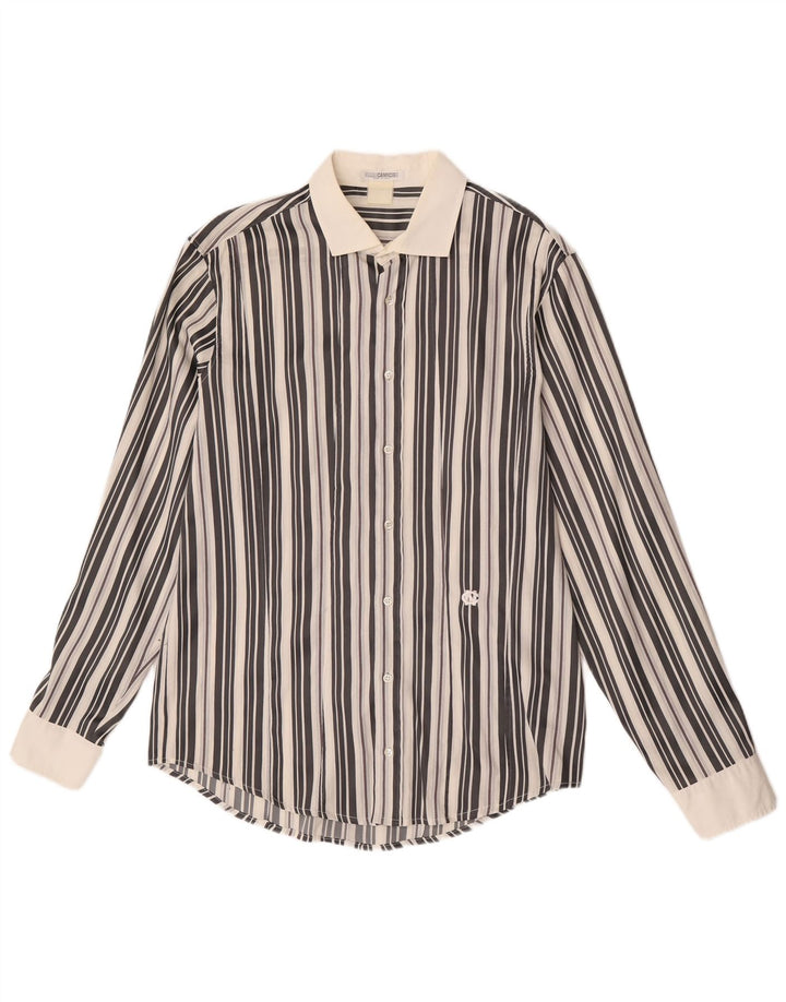 Camisa masculina Naracamicie grande poliamida listrada branca