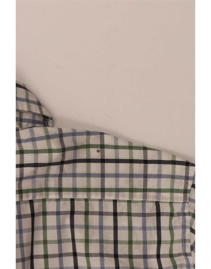 Camisa masculina Barbour sob medida de algodão branco médio