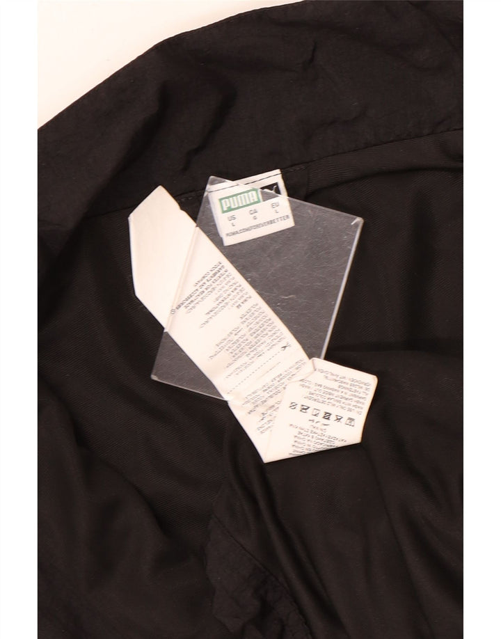PUMA Womens Crop Graphic Oversized Tracksuit Top Jacket Reino Unido 16 Grande Preto