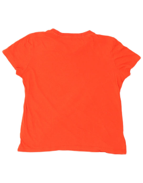 Camiseta feminina gráfica Adidas UK 16/18 grande algodão vermelho