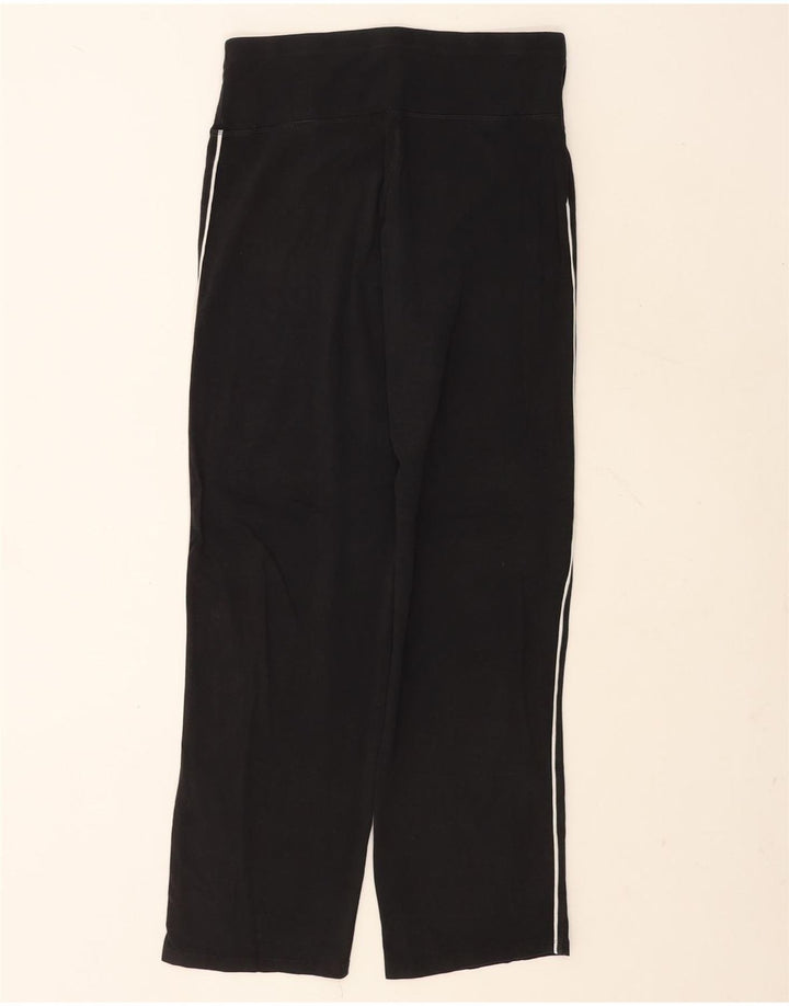 Calça de treino feminina Marks & Spencer Reino Unido 12 algodão preto médio