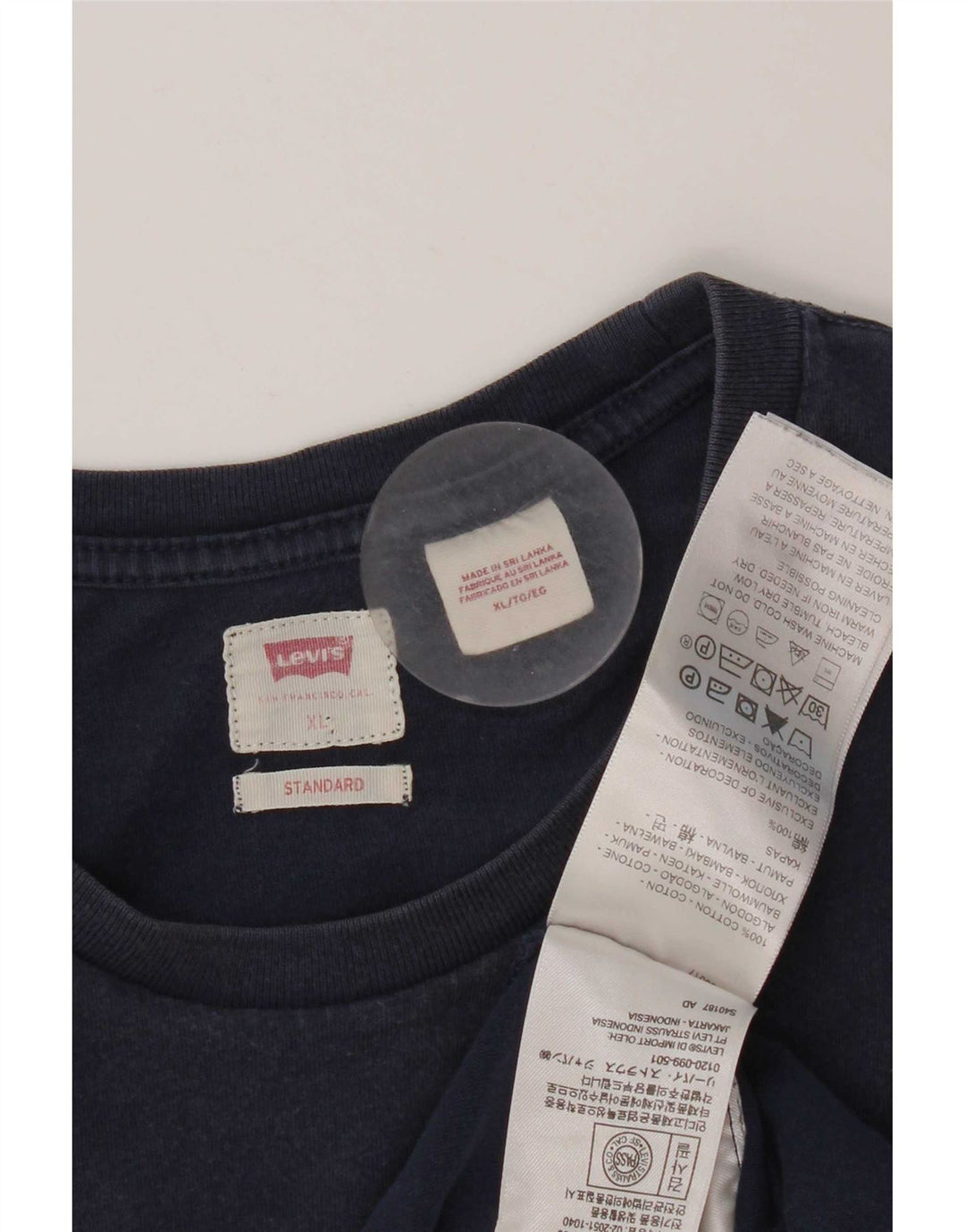 Camiseta masculina Levi's Top XL algodão azul marinho