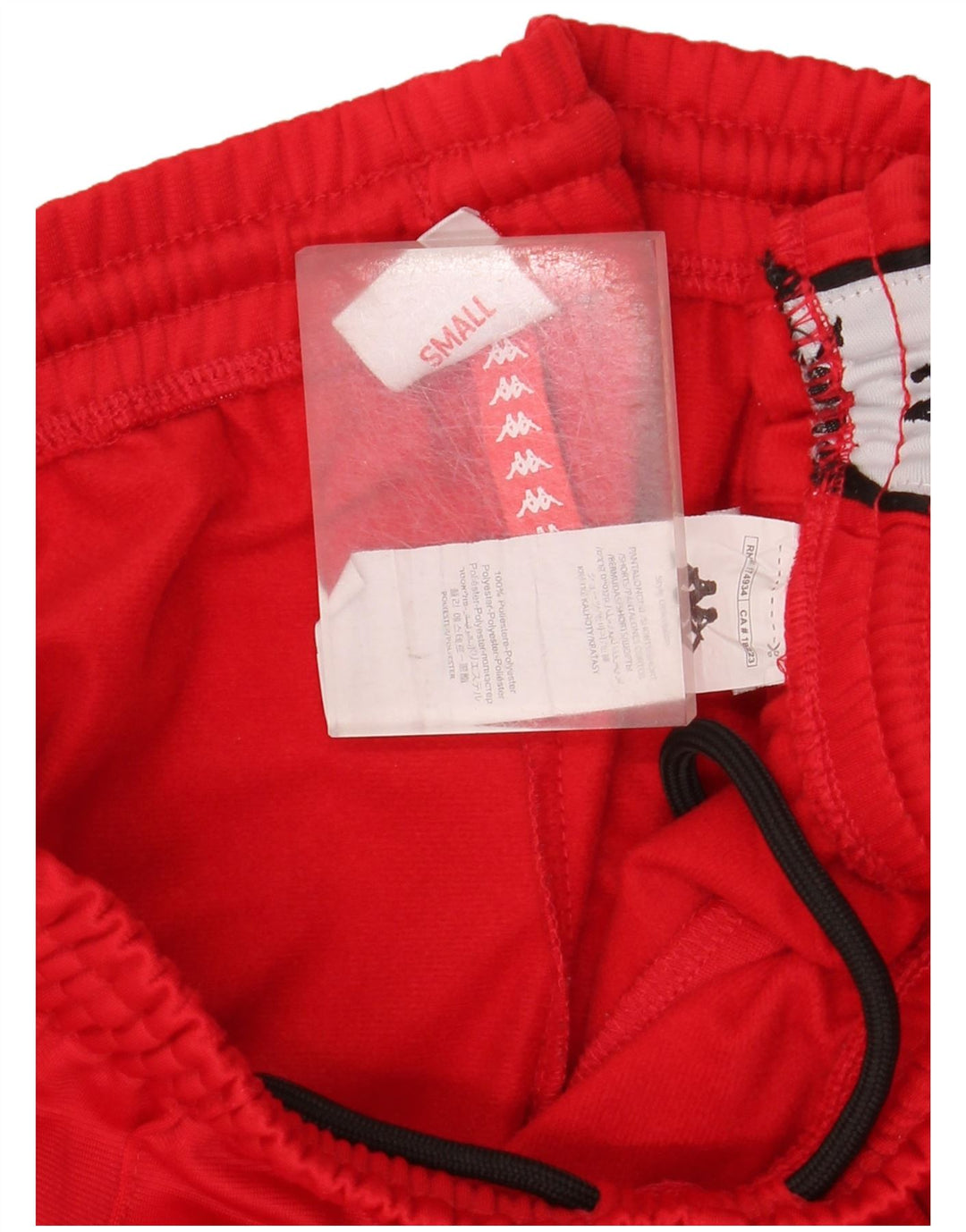 Kappa Mens Graphic Tracksuit Calças Pequeno Poliéster Colorblock Vermelho