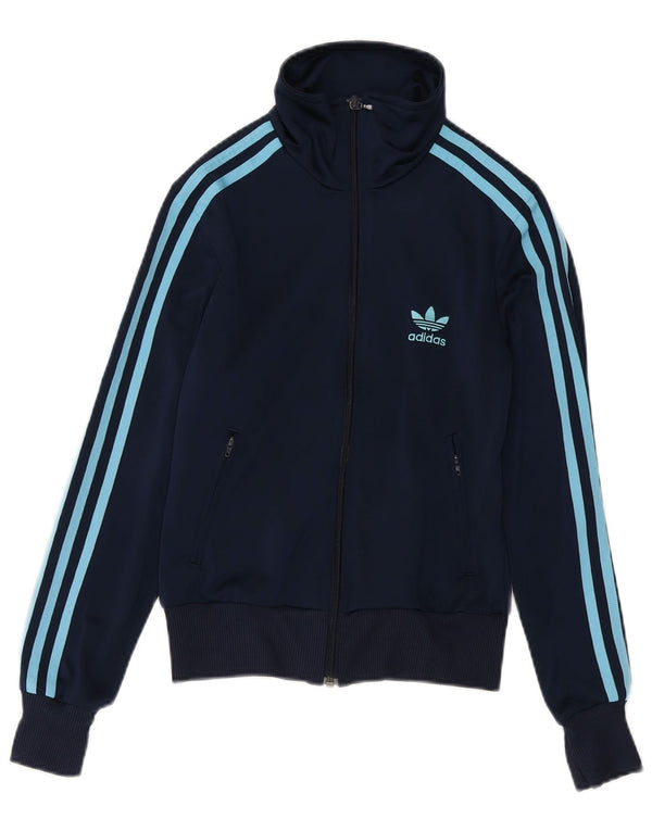 Adidas Womens Tracksuit Top Jacket EU 34 XS Azul Marinho