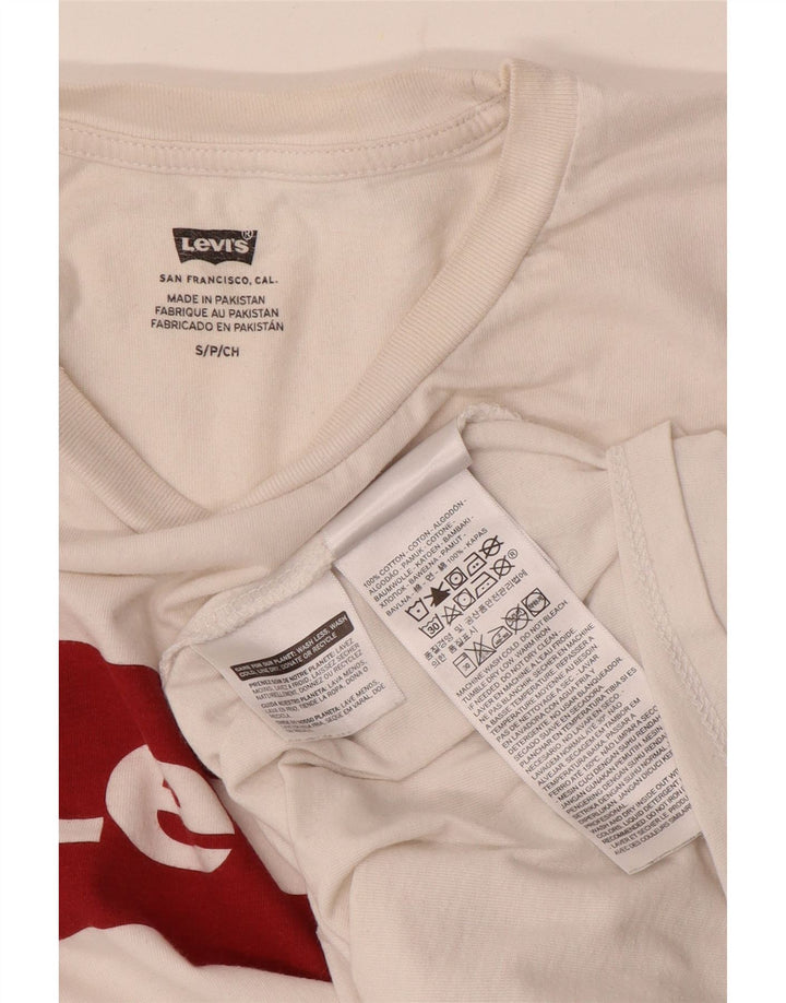 Camiseta gráfica masculina Levi's Top pequeno algodão branco