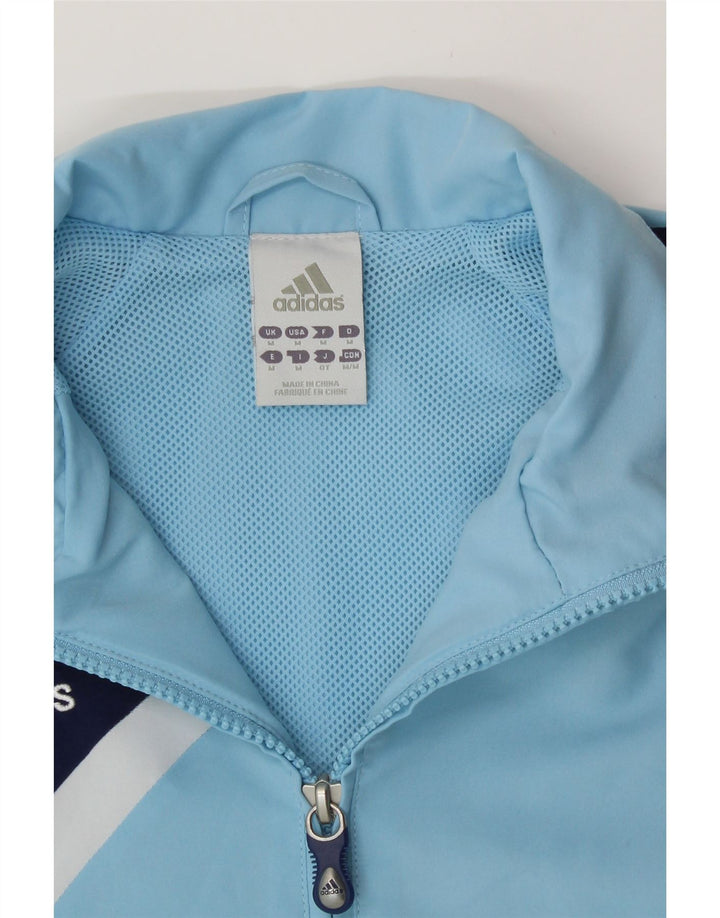 ADIDAS Mens Tracksuit Top Jacket Médio Azul Colourblock Poliéster