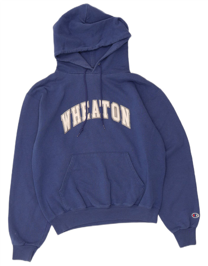 Champion masculino Wheaton gráfico moletom com capuz pequeno azul