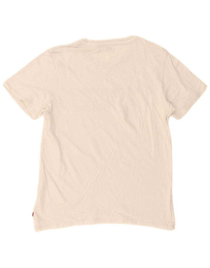 Camiseta feminina Levi's Oversized Graphic UK 10 pequena branca