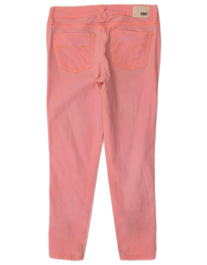 Legging feminina LEVI'S cropped jeans skinny W29 L25 algodão rosa