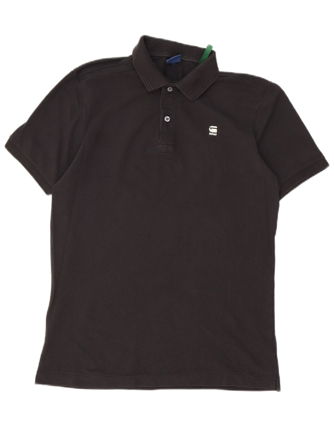 Camisa polo masculina G-Star de algodão preto médio