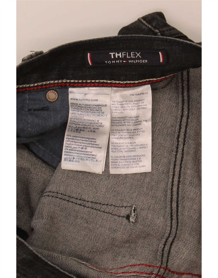 Tommy Hilfiger Masculino Slim Jeans W30 L32 Algodão Preto
