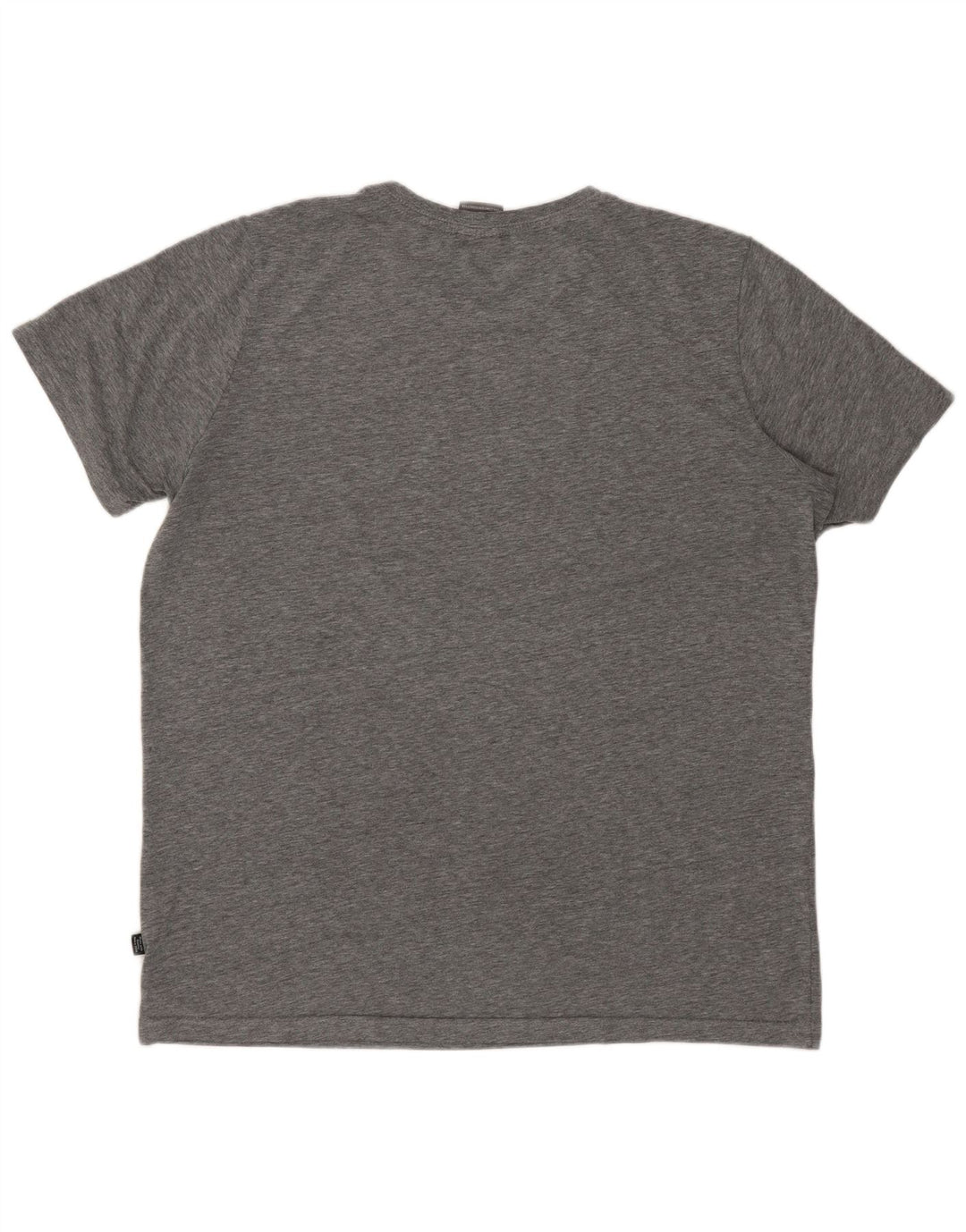Camiseta masculina PUMA com estampa gráfica de algodão manchado cinza médio