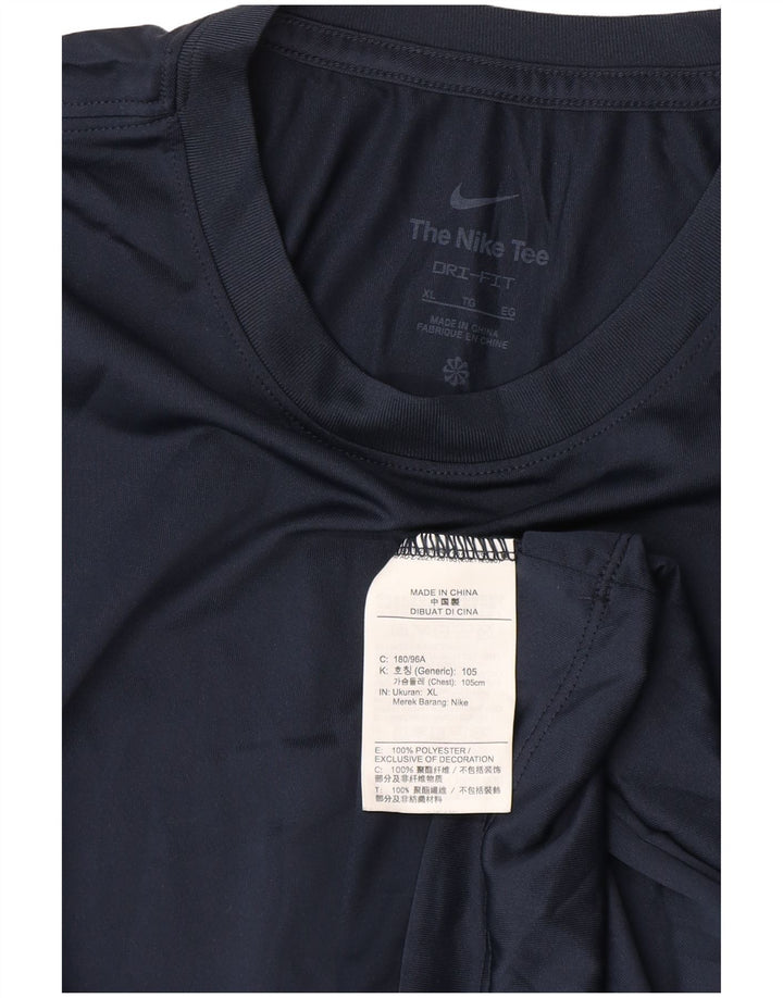 Camiseta masculina Nike Dri Fit Top XL azul marinho poliéster