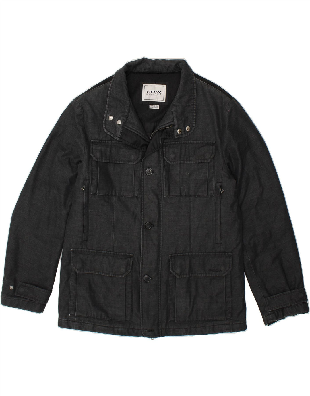 Sobretudo respiratório masculino GEOX UK 44 2XL poliéster cinza