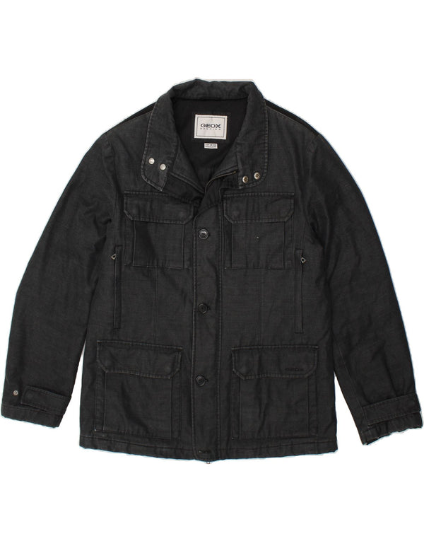 Sobretudo respiratório masculino GEOX UK 44 2XL poliéster cinza