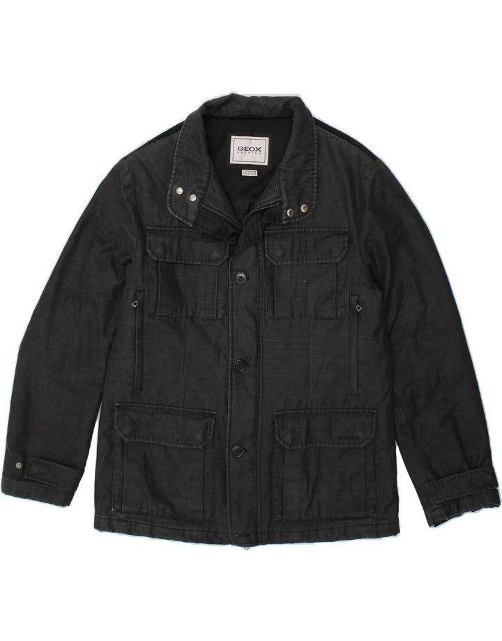 Sobretudo respiratório masculino GEOX UK 44 2XL poliéster cinza