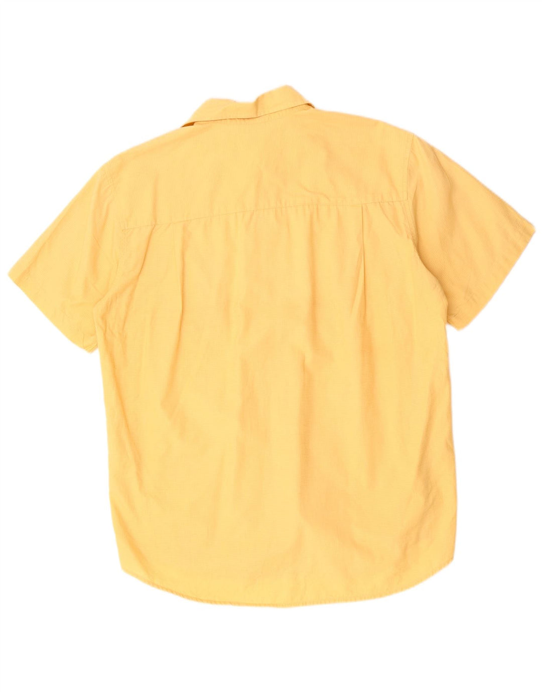 Camisa masculina de manga curta LEVI'S de algodão xadrez amarelo médio