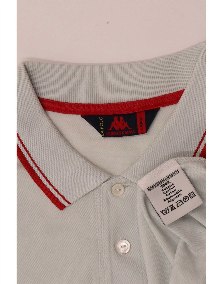 Camisa polo masculina Kappa grande algodão azul