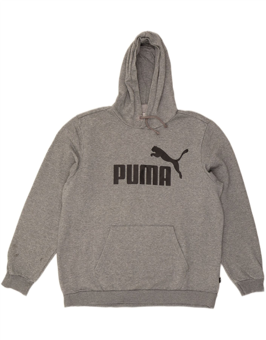 PUMA Mens Graphic Hoodie Jumper XL Algodão Cinza