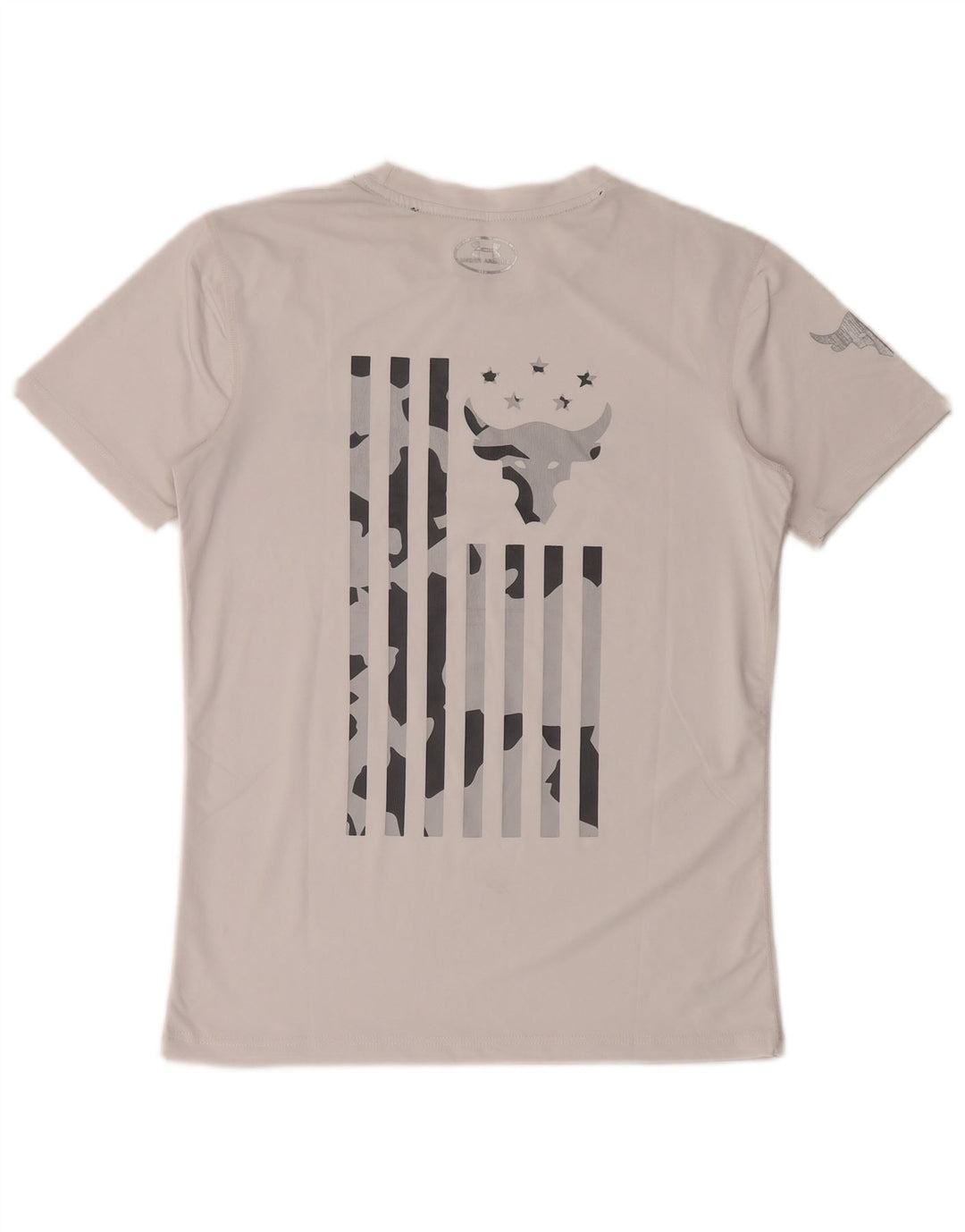 Camiseta masculina Under Armour Heat Gear Graphic Top médio branco poliéster