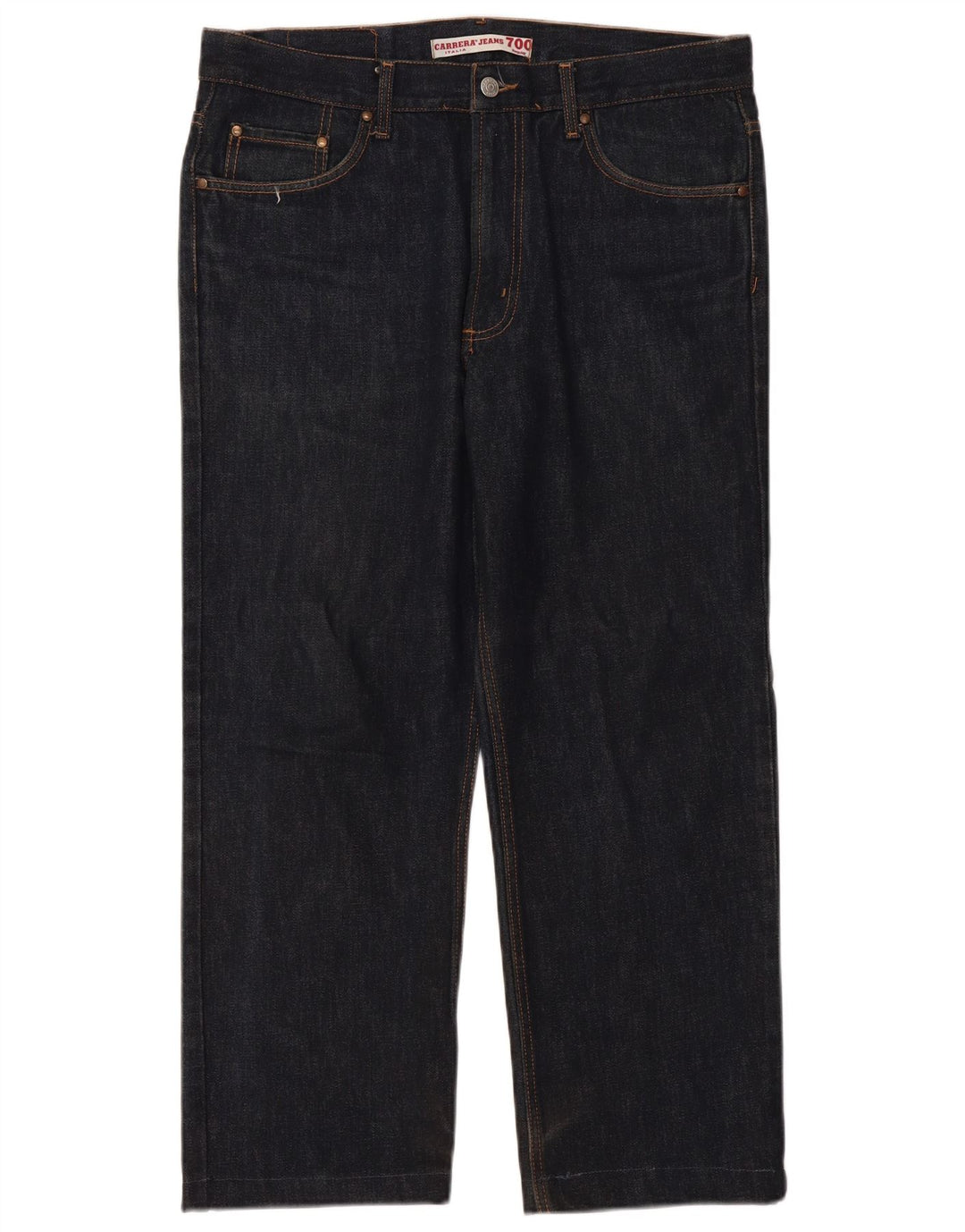 Carrera Calça Jeans Feminina 700 Straight W36 L27 Azul Marinho Algodão