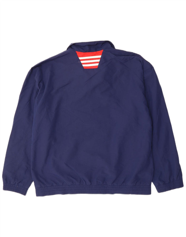 Adidas Mens Tracksuit Top Jacket UK 42/44 Grande Azul Marinho Poliéster