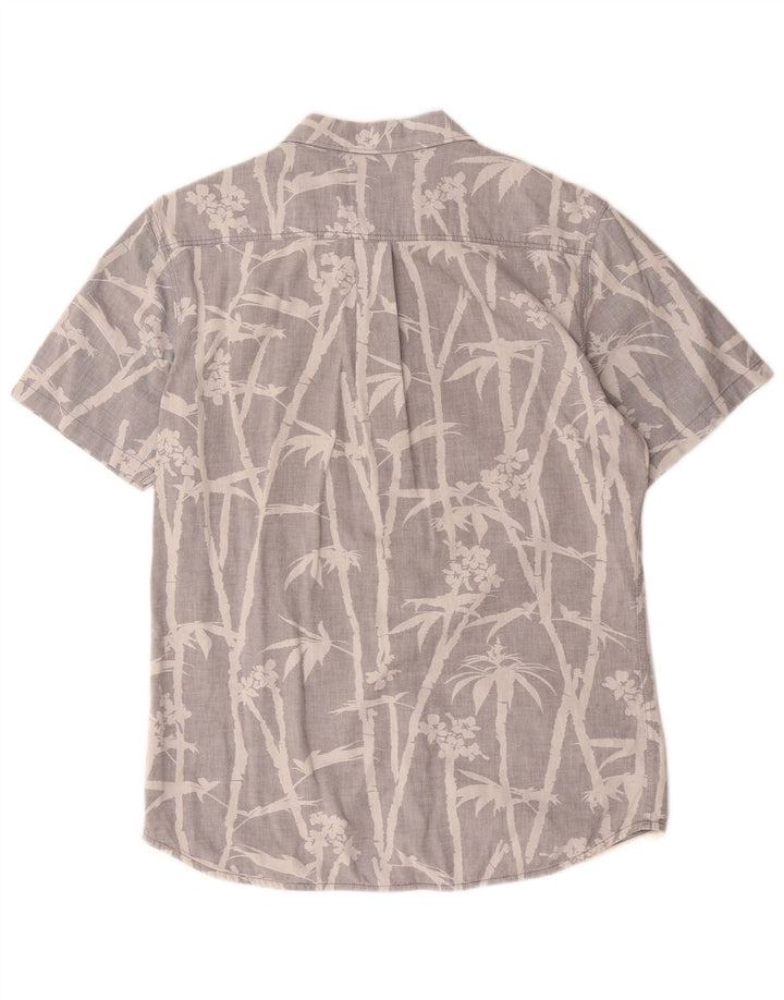 Camisa masculina de manga curta Vans grande cinza floral algodão