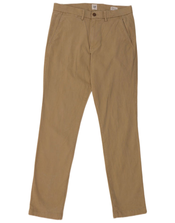 Calça Chino Slim Masculina Gap W31 L32 Algodão Bege