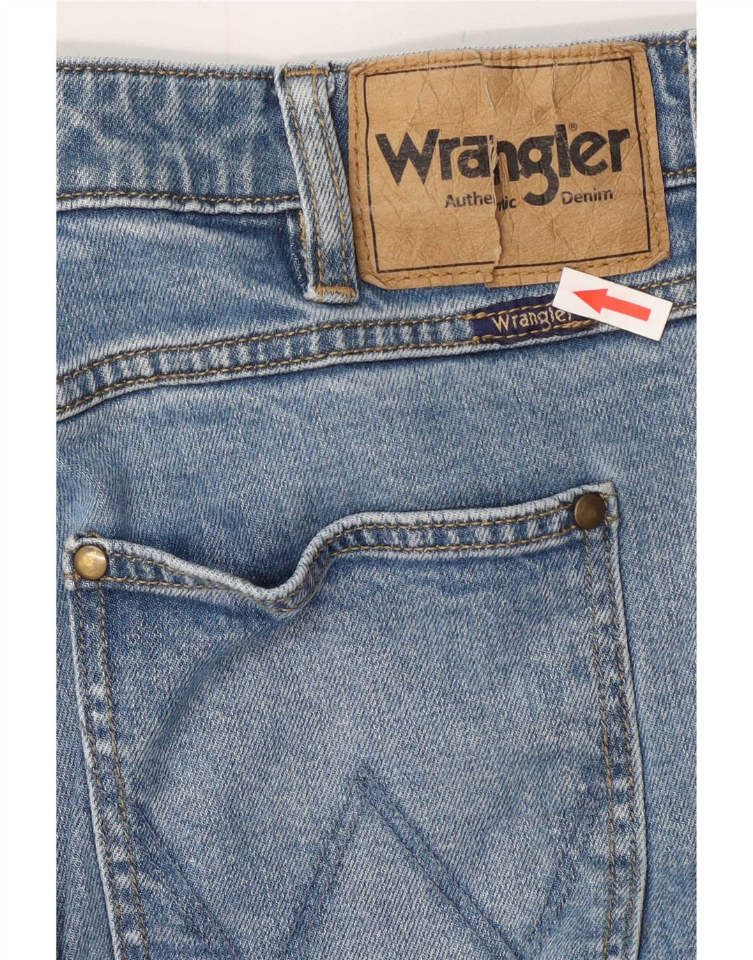 Wrangler feminino Sid Slim Jeans W34 L29 azul algodão