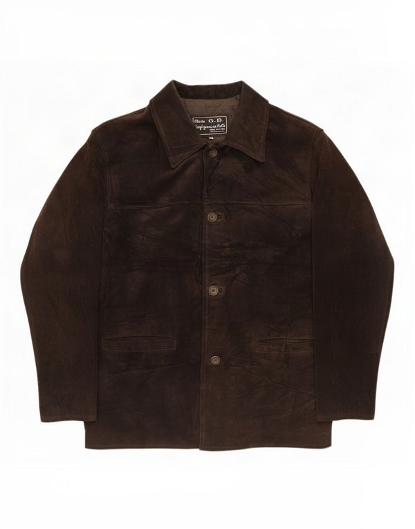 Lavorazione Artigiana Jaqueta blazer masculina de 4 botões Reino Unido 36 pequena marrom