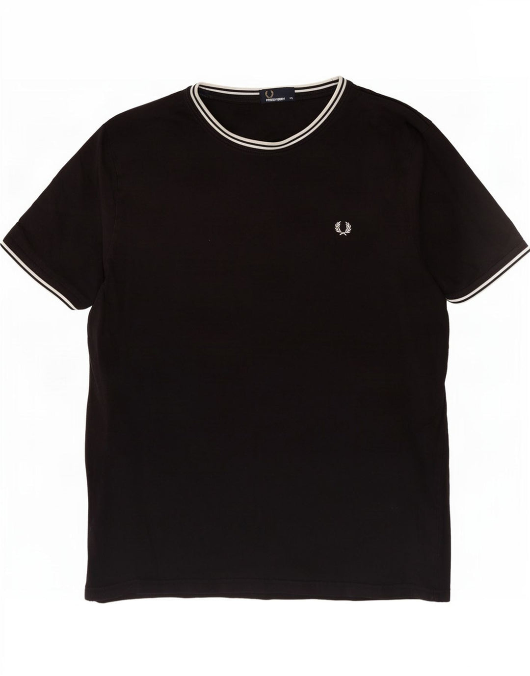 Camiseta masculina Fred Perry Top 2XL algodão preto