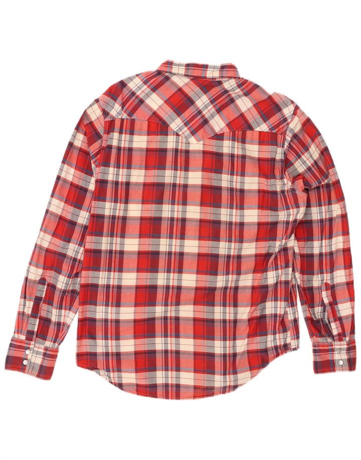 Camisa masculina de flanela LEVI'S grande algodão xadrez vermelho