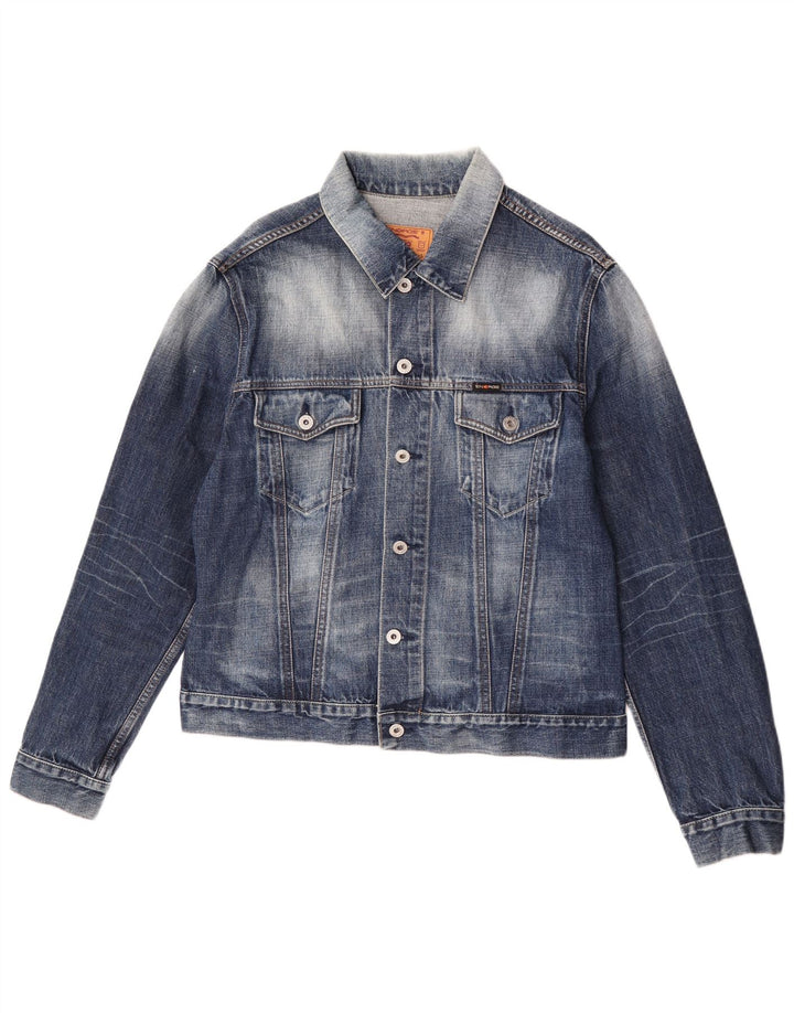 Jaqueta jeans feminina Energie UK 40 grande algodão azul
