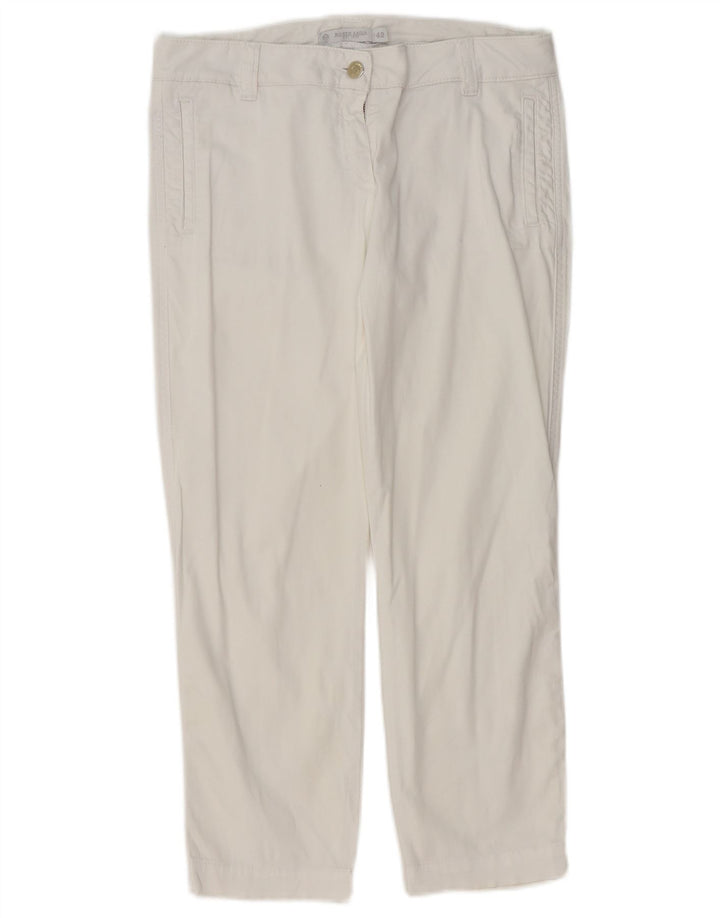Calça feminina cortada reta NORTH SAILS EU 42 grande W32 L24 branca