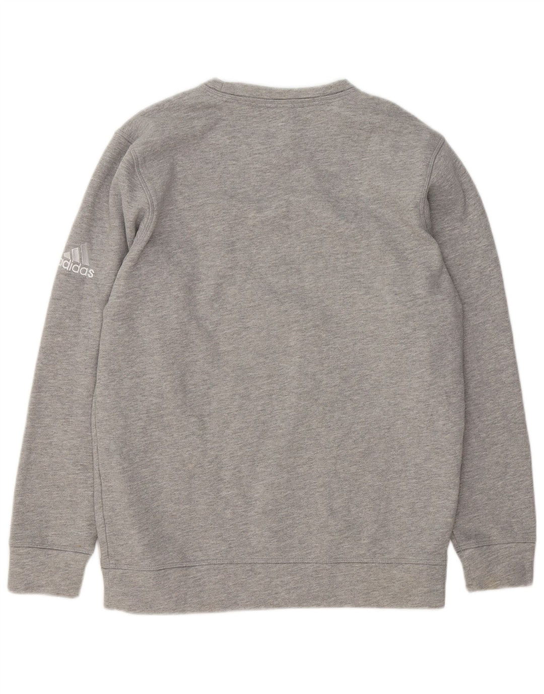 ADIDAS Mens Graphic Sweatshirt Jumper Médio Algodão Cinzento